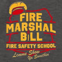 Fire Marshal Bill Safety School Funny Firefighter Vector Backpack