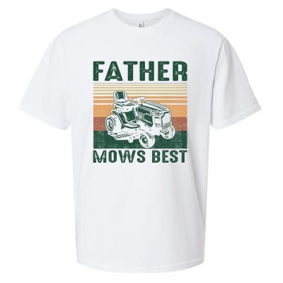 Father Mows Best Lawn Care Dad Mowing Gardener FatherS Day Sueded Cloud Jersey T-Shirt