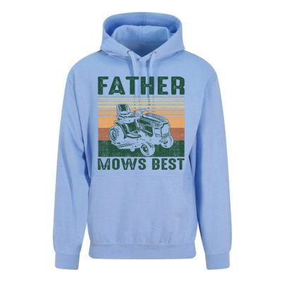 Father Mows Best Lawn Care Dad Mowing Gardener FatherS Day Unisex Surf Hoodie