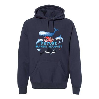 Future Marine Biologist Aspirational Boy Girl Premium Hoodie