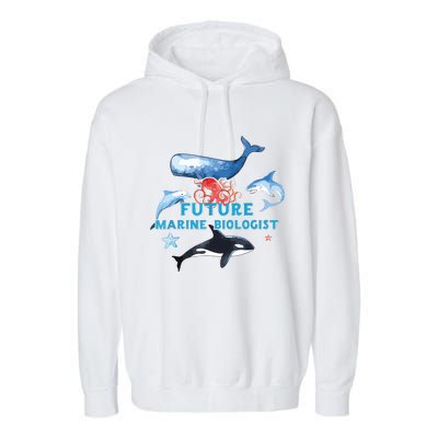 Future Marine Biologist Aspirational Boy Girl Garment-Dyed Fleece Hoodie