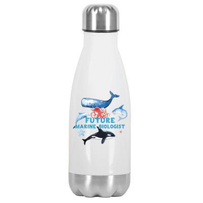 Future Marine Biologist Aspirational Boy Girl Stainless Steel Insulated Water Bottle