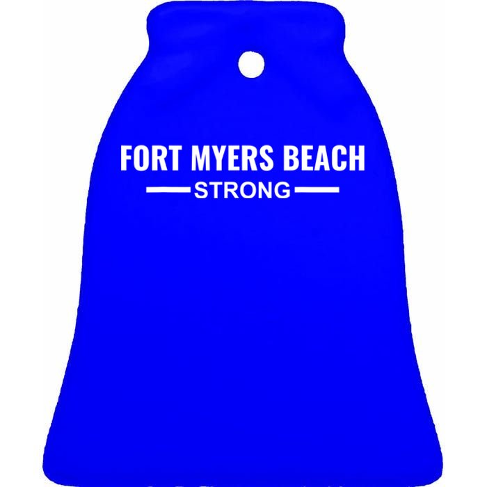 Fort Myers Beach Strong Community Strength Prayer Support Ceramic Bell Ornament