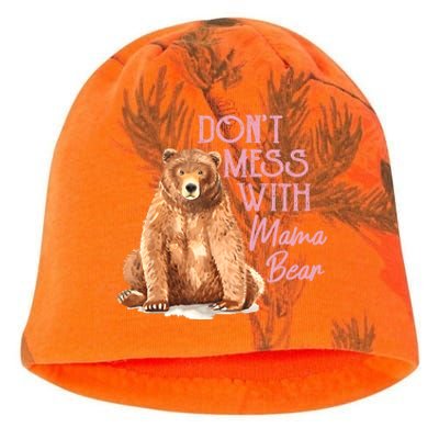 Funny Mama Bear Don't Mess With Mama Bear Mothers Day Kati - Camo Knit Beanie