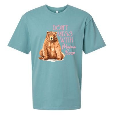 Funny Mama Bear Don't Mess With Mama Bear Mothers Day Sueded Cloud Jersey T-Shirt