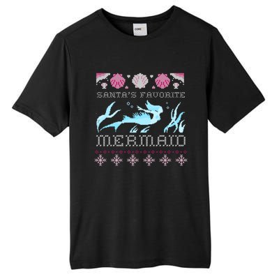 Favorite Mermaid Beach Vacation Ugly Merry Xmas Santa Gift Tall Fusion ChromaSoft Performance T-Shirt