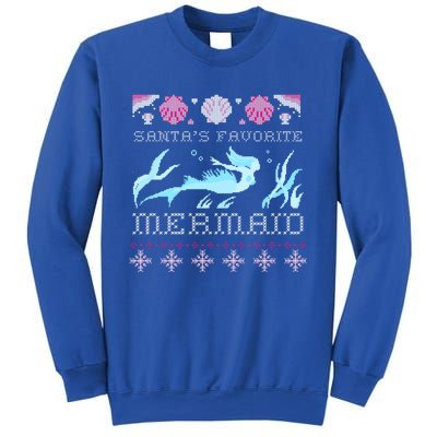 Favorite Mermaid Beach Vacation Ugly Merry Xmas Santa Gift Sweatshirt