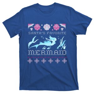 Favorite Mermaid Beach Vacation Ugly Merry Xmas Santa Gift T-Shirt