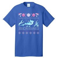 Favorite Mermaid Beach Vacation Ugly Merry Xmas Santa Gift Tall T-Shirt