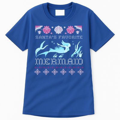 Favorite Mermaid Beach Vacation Ugly Merry Xmas Santa Gift Tall T-Shirt