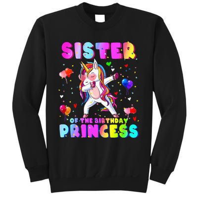 Family Matching Birthday Princess Dabbing Unicorn Sister Sweatshirt