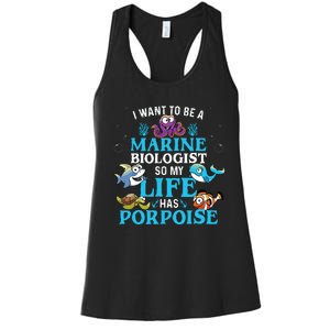 Future Marine Biology Gift Teens Cool Science Biologist Women's Racerback Tank