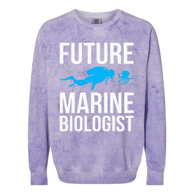 Future Marine Biologist Gift For Students Sea Life Colorblast Crewneck Sweatshirt