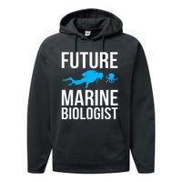 Future Marine Biologist Gift For Students Sea Life Performance Fleece Hoodie