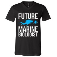 Future Marine Biologist Gift For Students Sea Life V-Neck T-Shirt