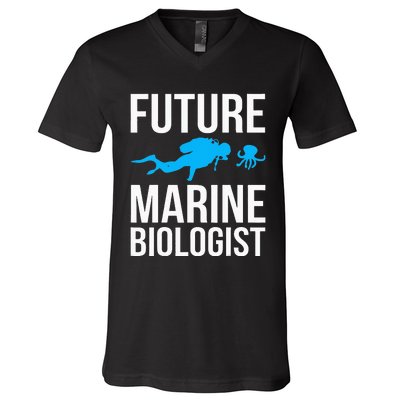 Future Marine Biologist Gift For Students Sea Life V-Neck T-Shirt