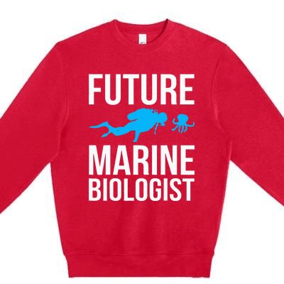 Future Marine Biologist Gift For Students Sea Life Premium Crewneck Sweatshirt