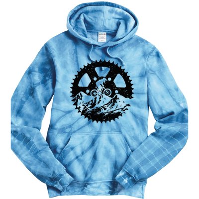 Funny Mountain Biking Art Mtb Mountain Biker Tie Dye Hoodie