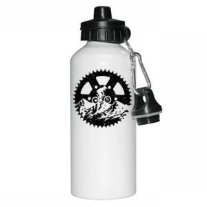 Funny Mountain Biking Art Mtb Mountain Biker Aluminum Water Bottle