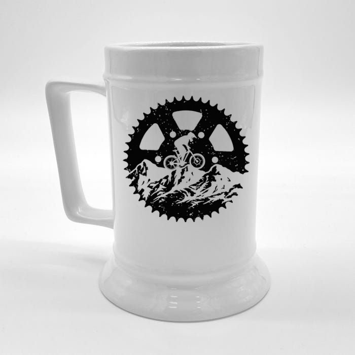 Funny Mountain Biking Art Mtb Mountain Biker Beer Stein