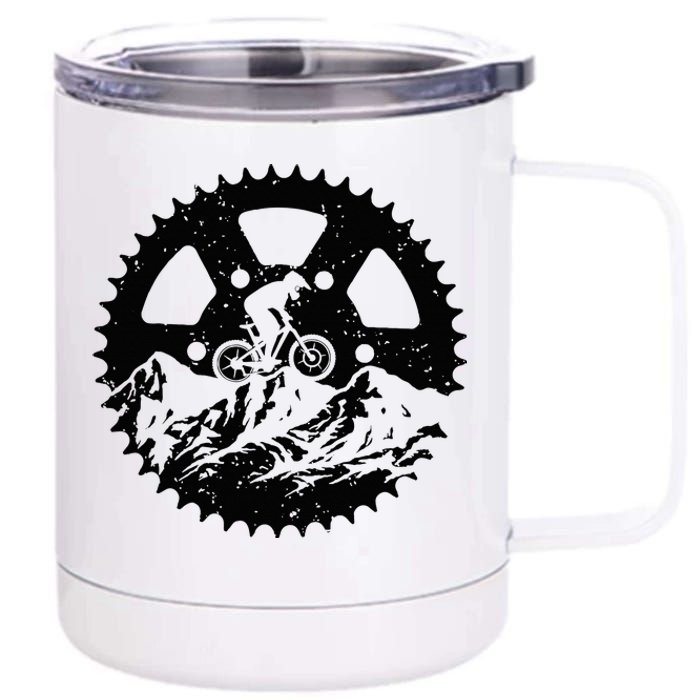 Funny Mountain Biking Art Mtb Mountain Biker 12 oz Stainless Steel Tumbler Cup