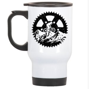 Funny Mountain Biking Art Mtb Mountain Biker Stainless Steel Travel Mug