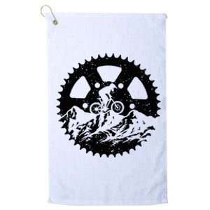 Funny Mountain Biking Art Mtb Mountain Biker Platinum Collection Golf Towel