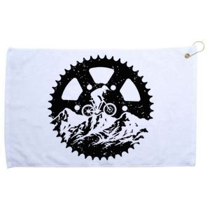 Funny Mountain Biking Art Mtb Mountain Biker Grommeted Golf Towel