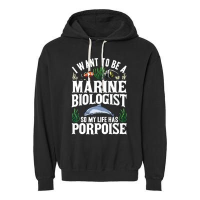 Future Marine Biology Gift Teens Cool Science Biologist Garment-Dyed Fleece Hoodie