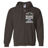 Future Marine Biology Gift Teens Cool Science Biologist Full Zip Hoodie