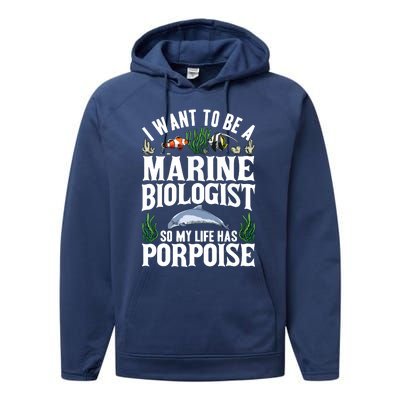 Future Marine Biology Gift Teens Cool Science Biologist Performance Fleece Hoodie