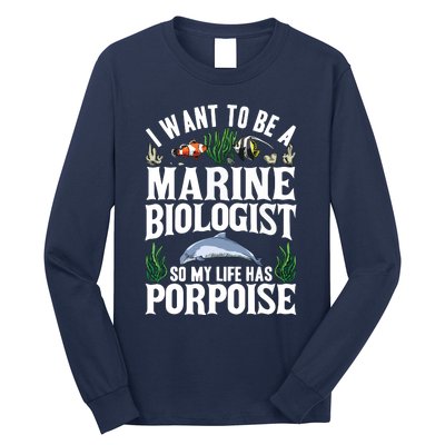 Future Marine Biology Gift Teens Cool Science Biologist Long Sleeve Shirt