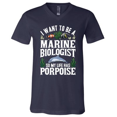 Future Marine Biology Gift Teens Cool Science Biologist V-Neck T-Shirt