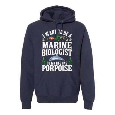 Future Marine Biology Gift Teens Cool Science Biologist Premium Hoodie