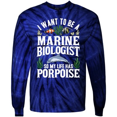 Future Marine Biology Gift Teens Cool Science Biologist Tie-Dye Long Sleeve Shirt