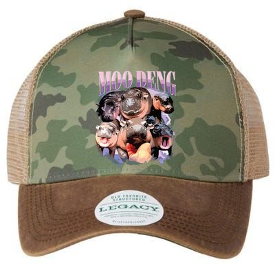 Funny Moodeng Baby Pygmy Hippo Cute Zoo For Family Legacy Tie Dye Trucker Hat