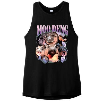 Funny Moodeng Baby Pygmy Hippo Cute Zoo For Family Ladies PosiCharge Tri-Blend Wicking Tank