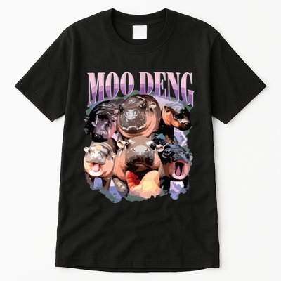 Funny Moodeng Baby Pygmy Hippo Cute Zoo For Family Tall T-Shirt