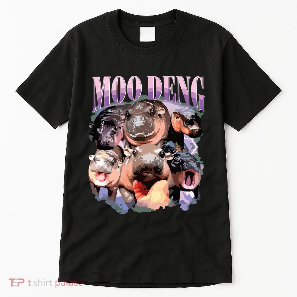 Funny Moodeng Baby Pygmy Hippo Cute Zoo For Family Tall T-Shirt