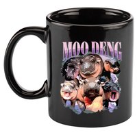 Funny Moodeng Baby Pygmy Hippo Cute Zoo For Family 11oz C Handle Ceramic Mug