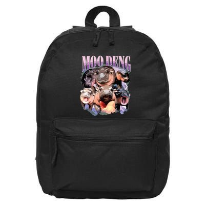 Funny Moodeng Baby Pygmy Hippo Cute Zoo For Family 16 in Basic Backpack