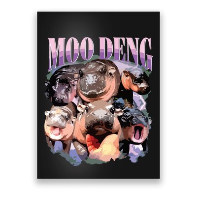 Funny Moodeng Baby Pygmy Hippo Cute Zoo For Family Poster