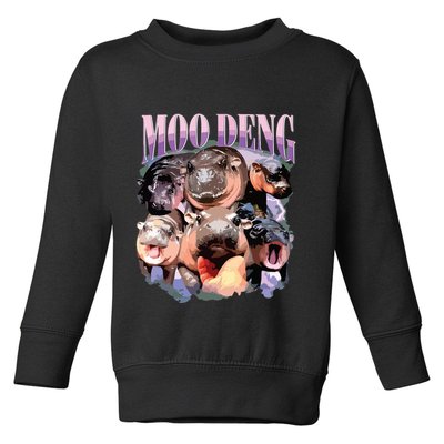 Funny Moodeng Baby Pygmy Hippo Cute Zoo For Family Toddler Sweatshirt