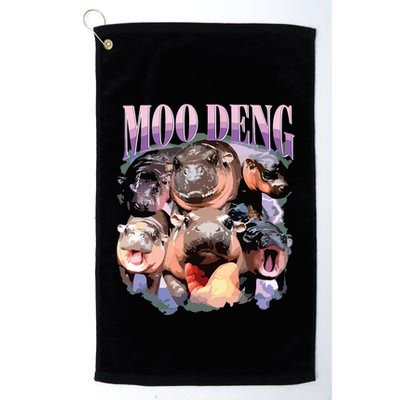 Funny Moodeng Baby Pygmy Hippo Cute Zoo For Family Golf Towel