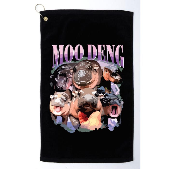 Funny Moodeng Baby Pygmy Hippo Cute Zoo For Family Golf Towel