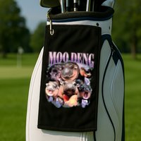 Funny Moodeng Baby Pygmy Hippo Cute Zoo For Family Golf Towel