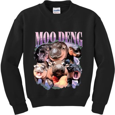Funny Moodeng Baby Pygmy Hippo Cute Zoo For Family Kids Sweatshirt