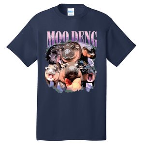 Funny Moodeng Baby Pygmy Hippo Cute Zoo For Family Tall T-Shirt