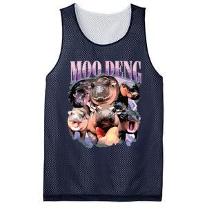 Funny Moodeng Baby Pygmy Hippo Cute Zoo For Family Mesh Reversible Basketball Jersey Tank