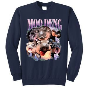 Funny Moodeng Baby Pygmy Hippo Cute Zoo For Family Tall Sweatshirt